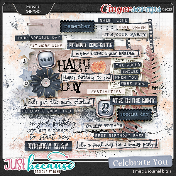 Celebrate You Misc & Journal Bits by JB Studio