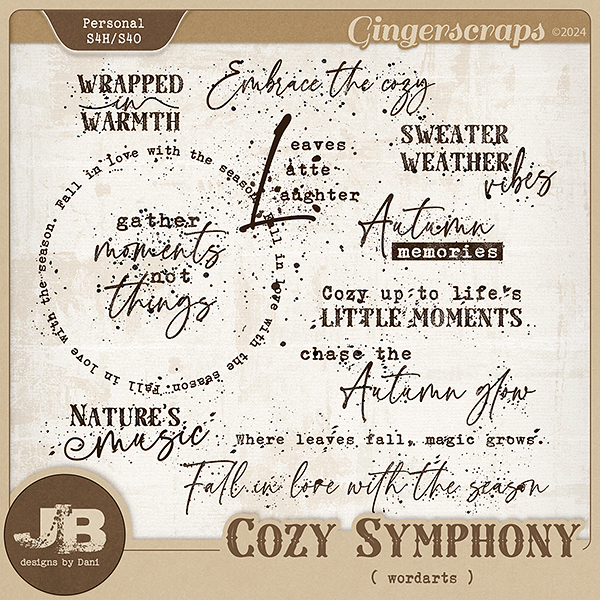 Cozy Symphony Wordarts by JB Studio