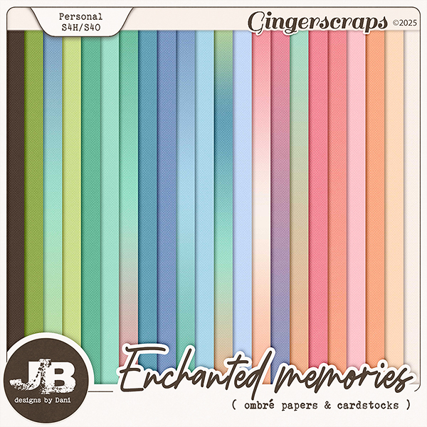 Enchanted Memories Ombré Papres & Cardstocks by JB Studio