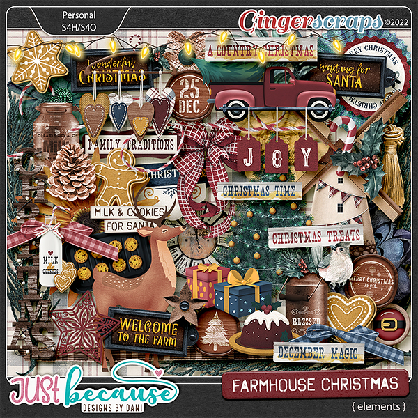 Farmhouse Christmas Elements by JB Studio