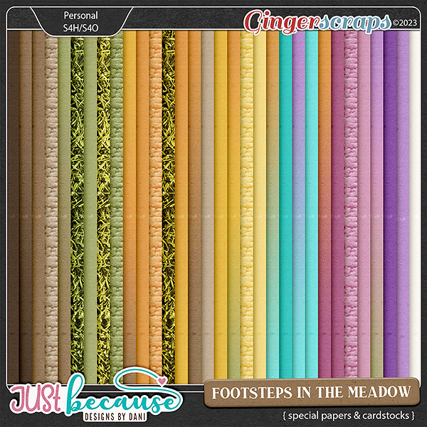 Footsteps in the Meadow Special Papers & Cardstocks by JB Studio