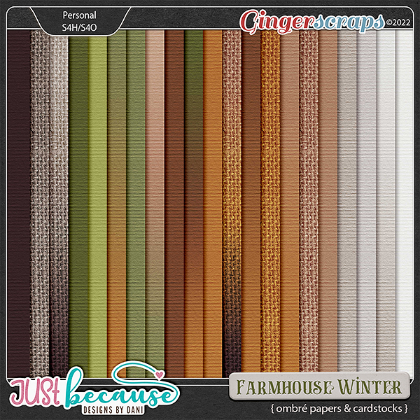 Farmhouse Winter Ombré Papers & Cardstocks by JB Studio