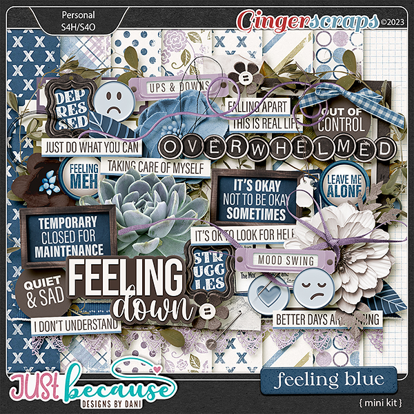 Feeling Blue Mini Kit by JB Studio
