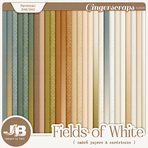 Fields of White Ombré Papers & Cardstocks by JB Studio