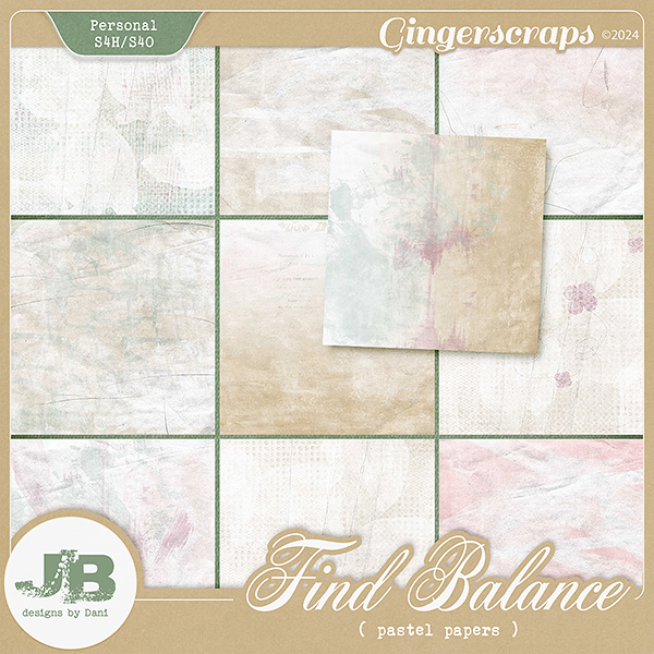 Find Balance Pastel Papers by JB Studio