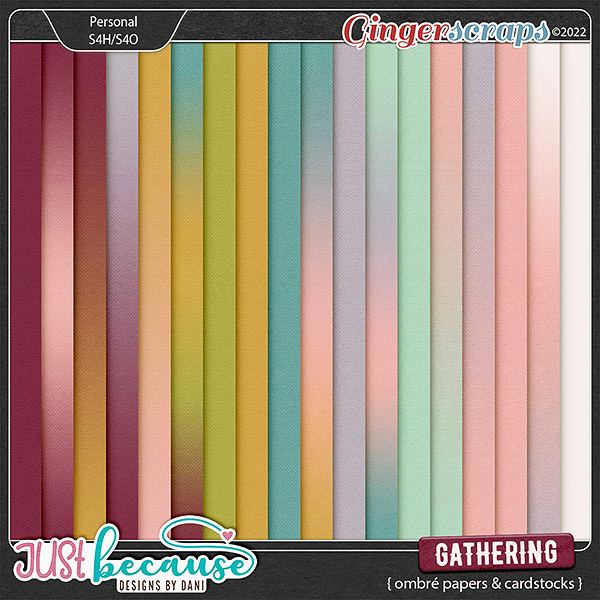 Gathering Ombré Papers & Cardstocks by JB Studio