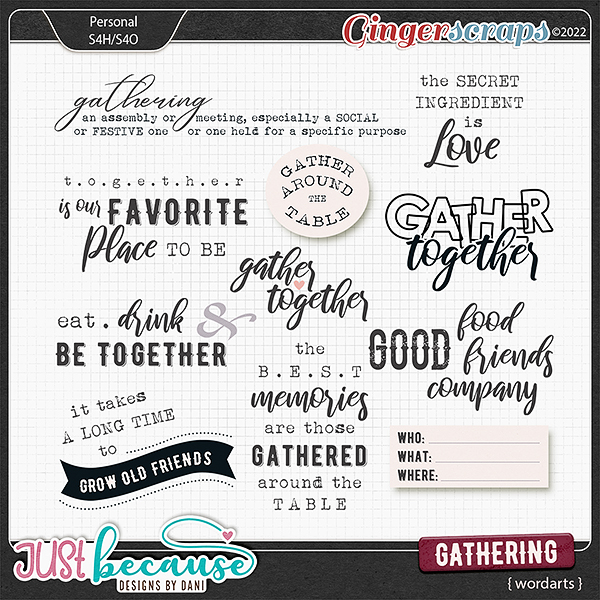 Gathering Wordarts by JB Studio