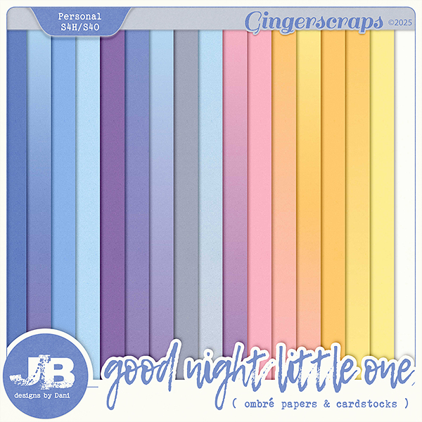 Good Night Little One Ombré Papers & Cardstocks by JB Studio 