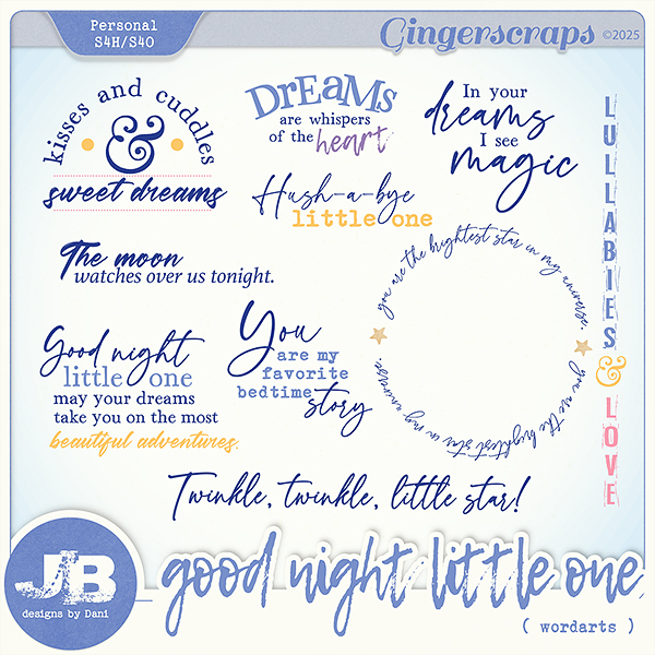 Good Night Little One Wordarts by JB Studio