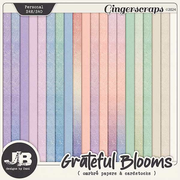 Grateful Blooms Ombré Papers & Cardstocks by JB Studio