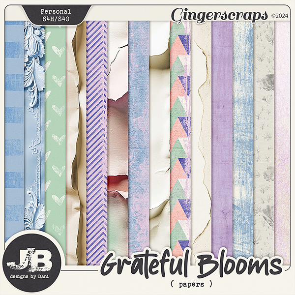 Grateful Blooms Papers by JB Studio