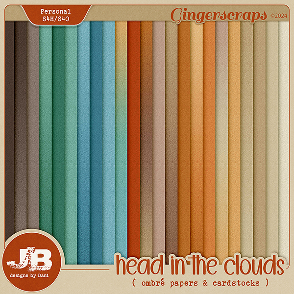 Head In The Clouds Ombré Papers & Cardstocks by JB Studio