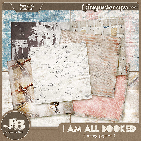 I Am All Booked Artsy Papers by JB Studio