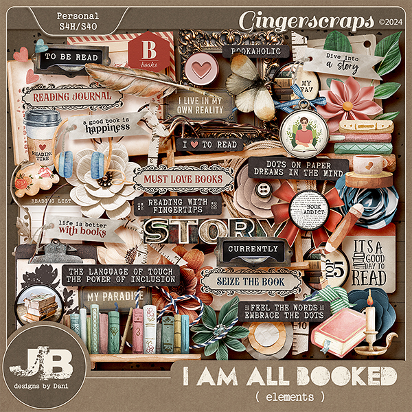I Am All Booked Elements by JB Studio