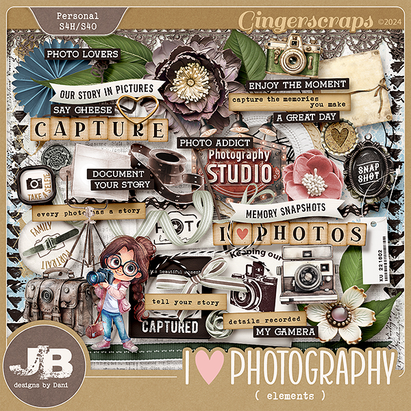 I Love Photography Elements by JB Studio
