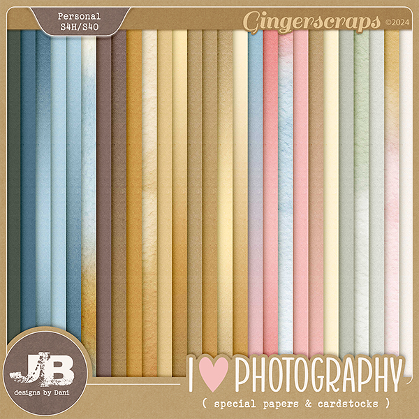 I Love Photography Special Papers & Cardstocks by JB Studio