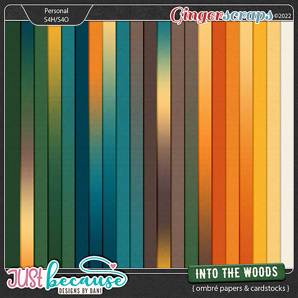 Into The Woods Ombré Papers & Cardstocks by JB Studio
