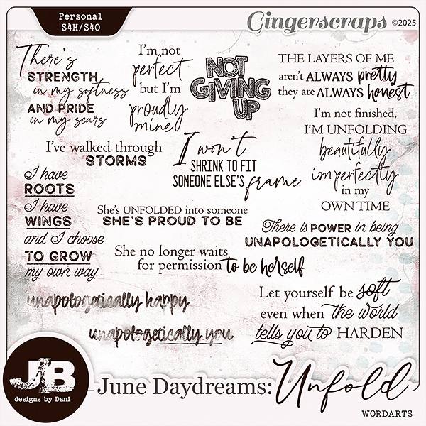 June Daydreams: Unfold Wordarts by JB Studio