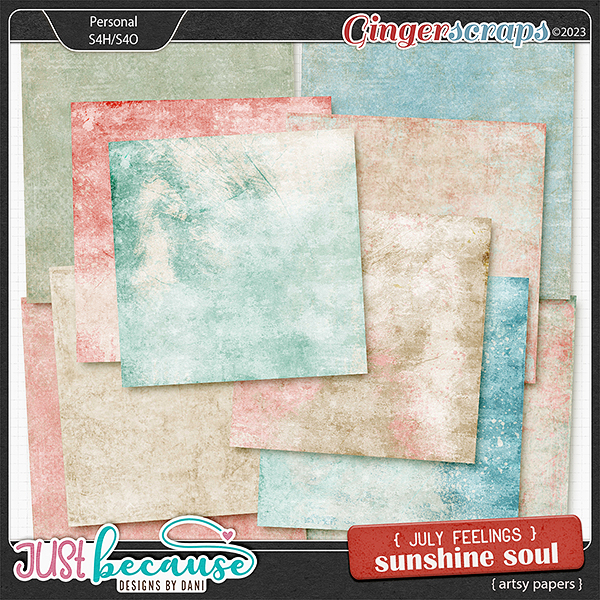 July Feelings: Sunshine Soul Artsy Papers by JB Studio