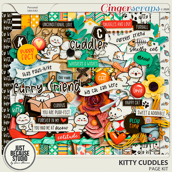 Kitty Cuddles Page Kit by JB Studio