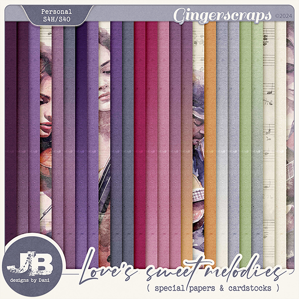 Love's Sweet Melodies Special Papers & Cardstocks by JB Studio