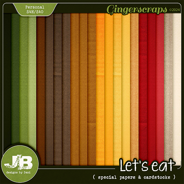 Let's Eat Special Papers & Cardstocks by JB Studio