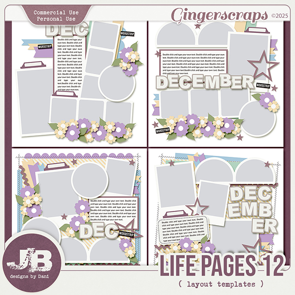 {CU} Life Pages 12 Templates by JB Studio