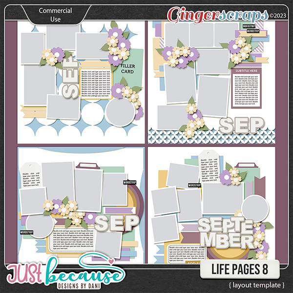 {CU} Life Pages 8 Templates by JB Studio