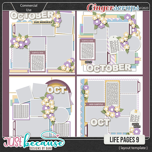 {CU} Life Pages 9 Templates by JB Studio