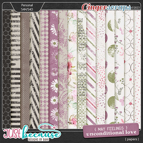 May Feelings: Unconditional Love Papers by JB Studio