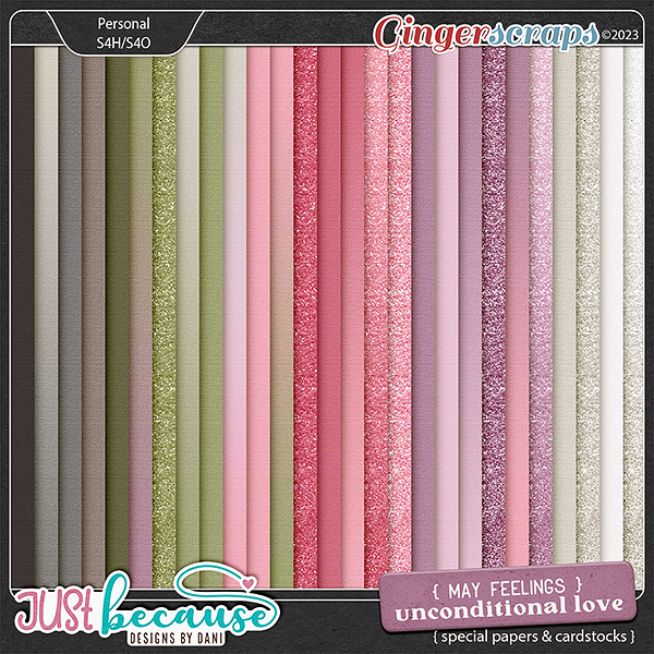 May Feelings: Unconditional Love Special Papers & Cardstocks by JB Studio