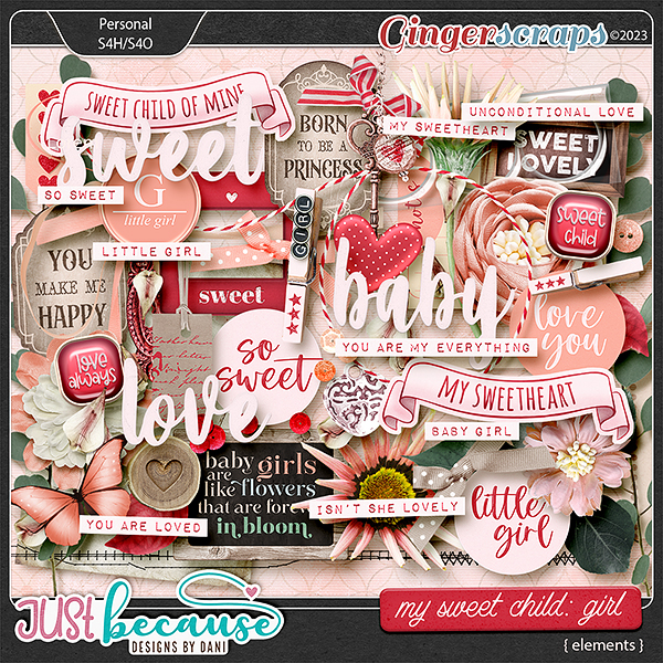 My Sweet Child {Girl} Elements by JB Studio