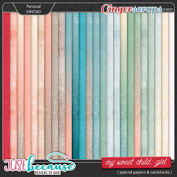 My Sweet Child {Girl} Special Papers & Cardstocks by JB Studio