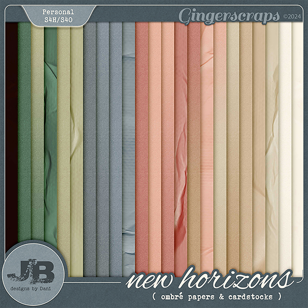 New Horizons Ombré Papers & Cardstocks by JB Studio