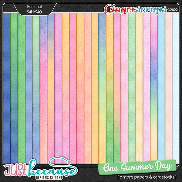 One Summer Day Ombre Papers & Cardstocks by JB Studio