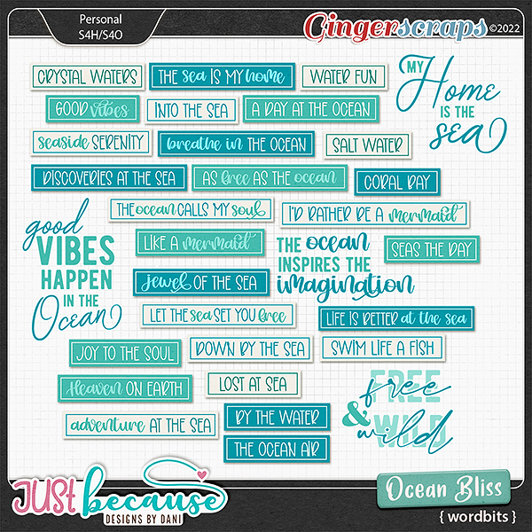 Ocean Bliss Wordbits by JB Studio