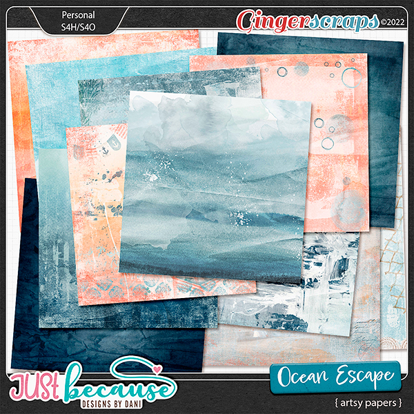 Ocean Escape Artsy Papers by JB Studio