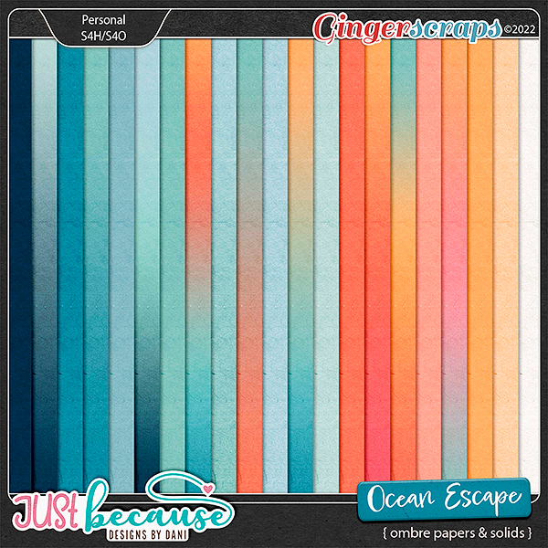 Ocean Escape Ombre Papers & Cardstocks by JB Studio