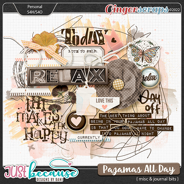 Pajamas All Day Misc & Journal Bits by JB Studio