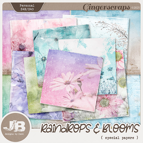 Raindrops & Blooms Special Papers by JB Studio