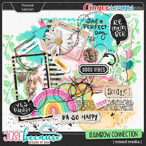 Rainbow Connection Mixed Media by JB Studio