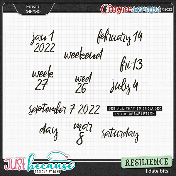 Resilience Date Bits by JB Studio