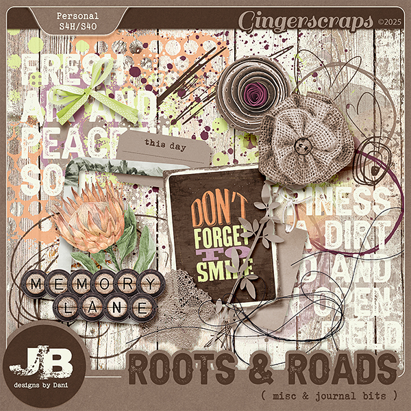Roots & Roads Misc & Journal Bits by JB Studio