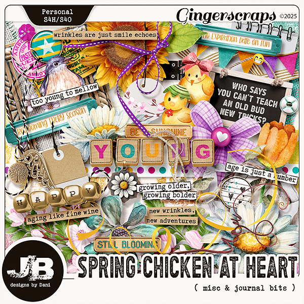 Spring Chicken At Heart Elements by JB Studio