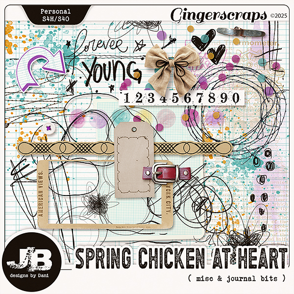 Spring Chicken At Heart Misc & Journal Bits by JB Studio