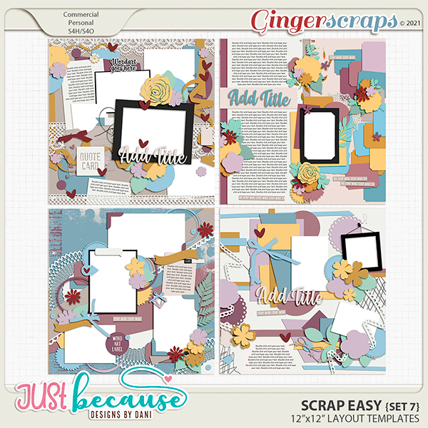 Scrap Easy 7 Templates by JB Studio