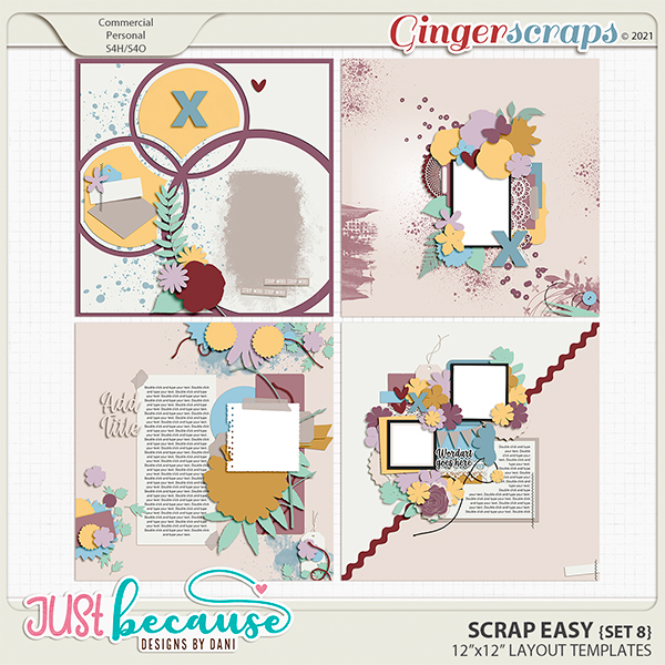 Scrap Easy 8 Templates by JB Studio