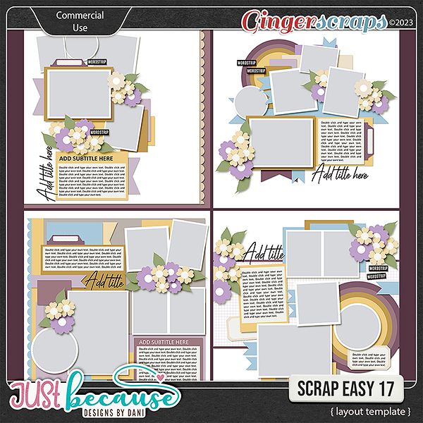 {CU} Scrap Easy 17 Templates by JB Studio