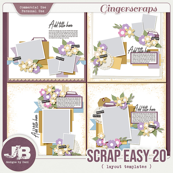 {CU} Scrap Easy 20 Templates by JB Studio