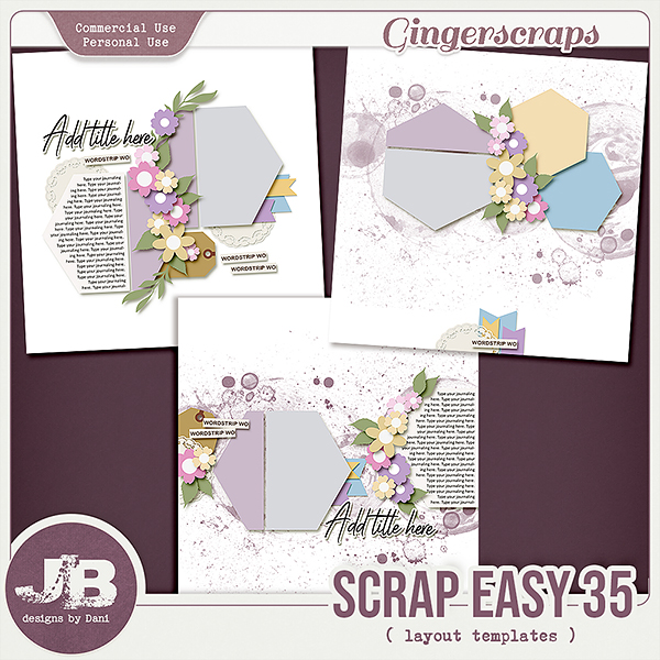 {CU} Scrap Easy 35 Templates by JB Studio
